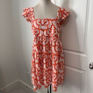 NEW Ro’s Garden Medium Elizabeth Jackie Dress Orange Beach Boho